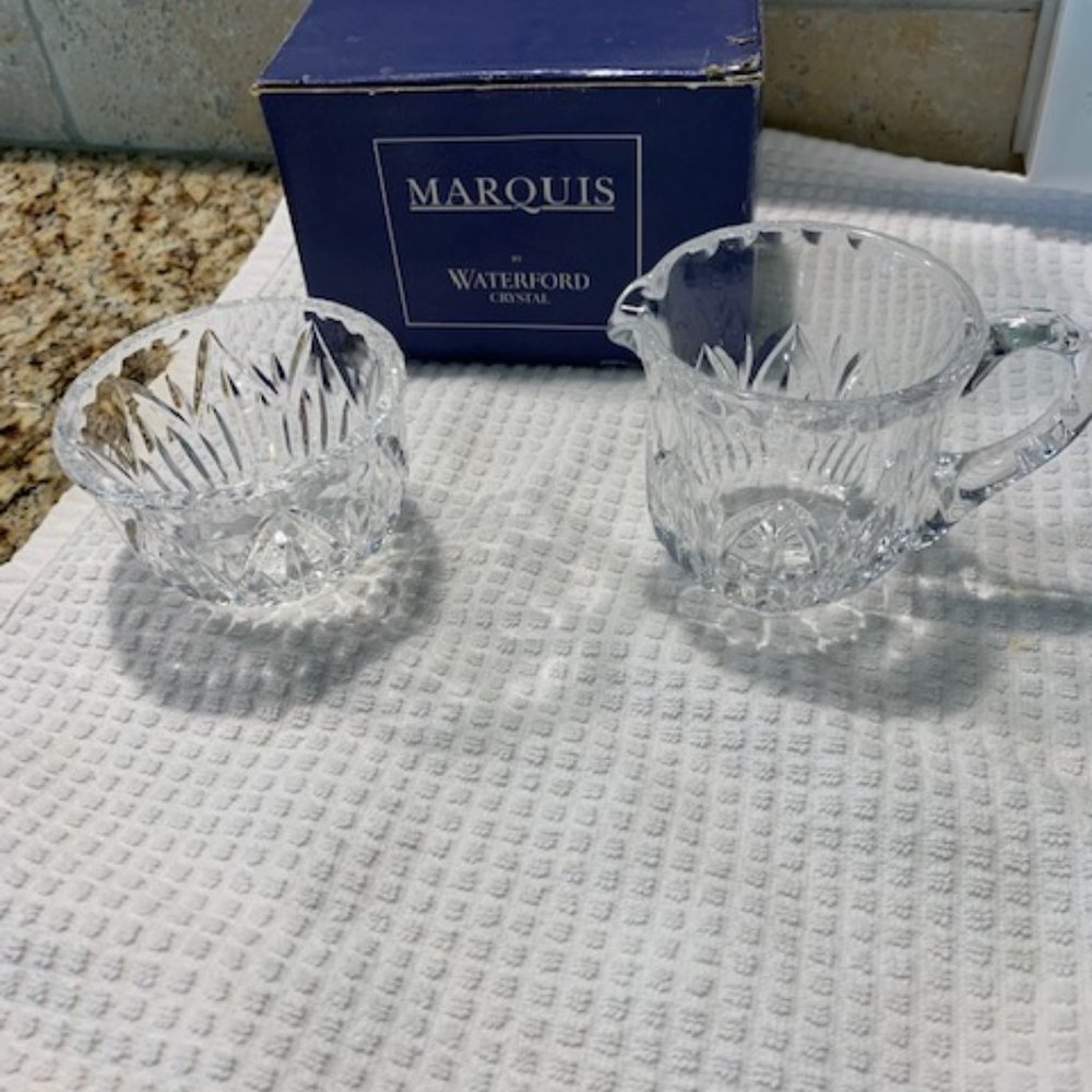 Waterford Crystal Marquis creamer and Sugar set